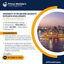 Unlock Melbourne University's Graduate Research Scholarship via PM’s Youth Program