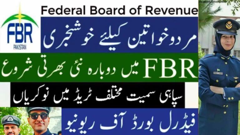 Federal Board of Revenue (FBR) Announces Hundreds of FBR Vacancies Across Pakistan