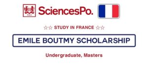 Emile Boutmy Scholarship 2024 for International Students in France