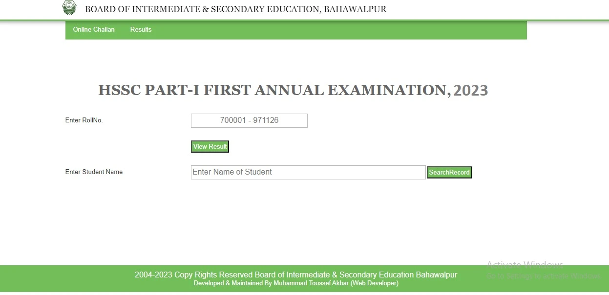 BISE Bahawalpur Class 11 Results 2023 (Check Inter First Year Results)