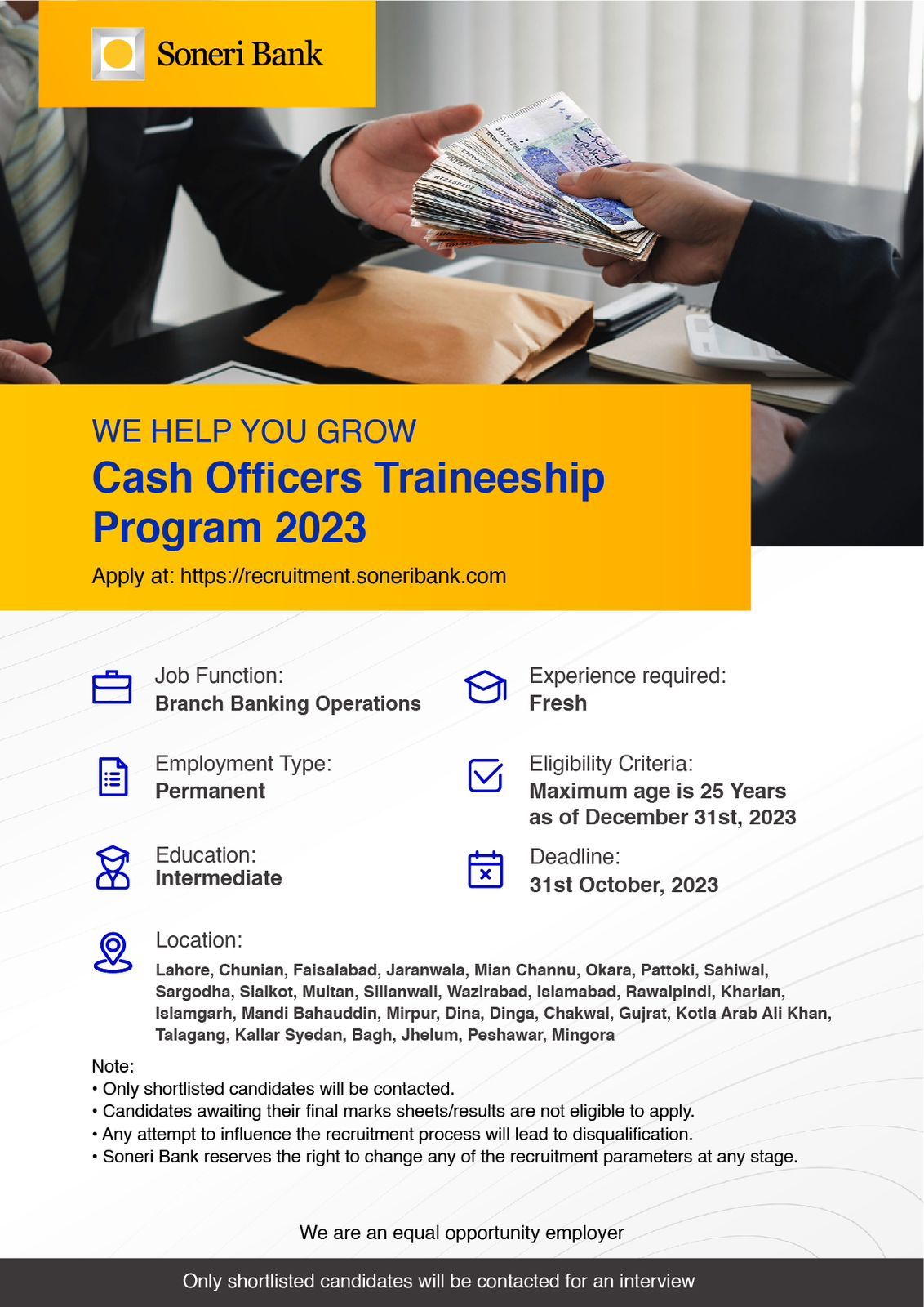 sonery-bank-annonces-cash-officer-traineeship-program