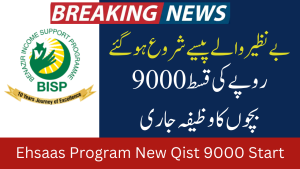 Update on Qist of Ehsaas Program 9000 Online Check 8171.bisp.gov.pk