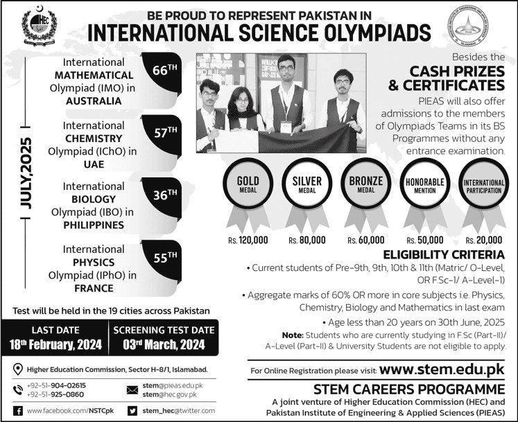 Stem Career Program For International Science Olympiad