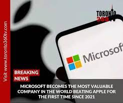 Microsoft Surpasses Apple as World's Most Valuable Company