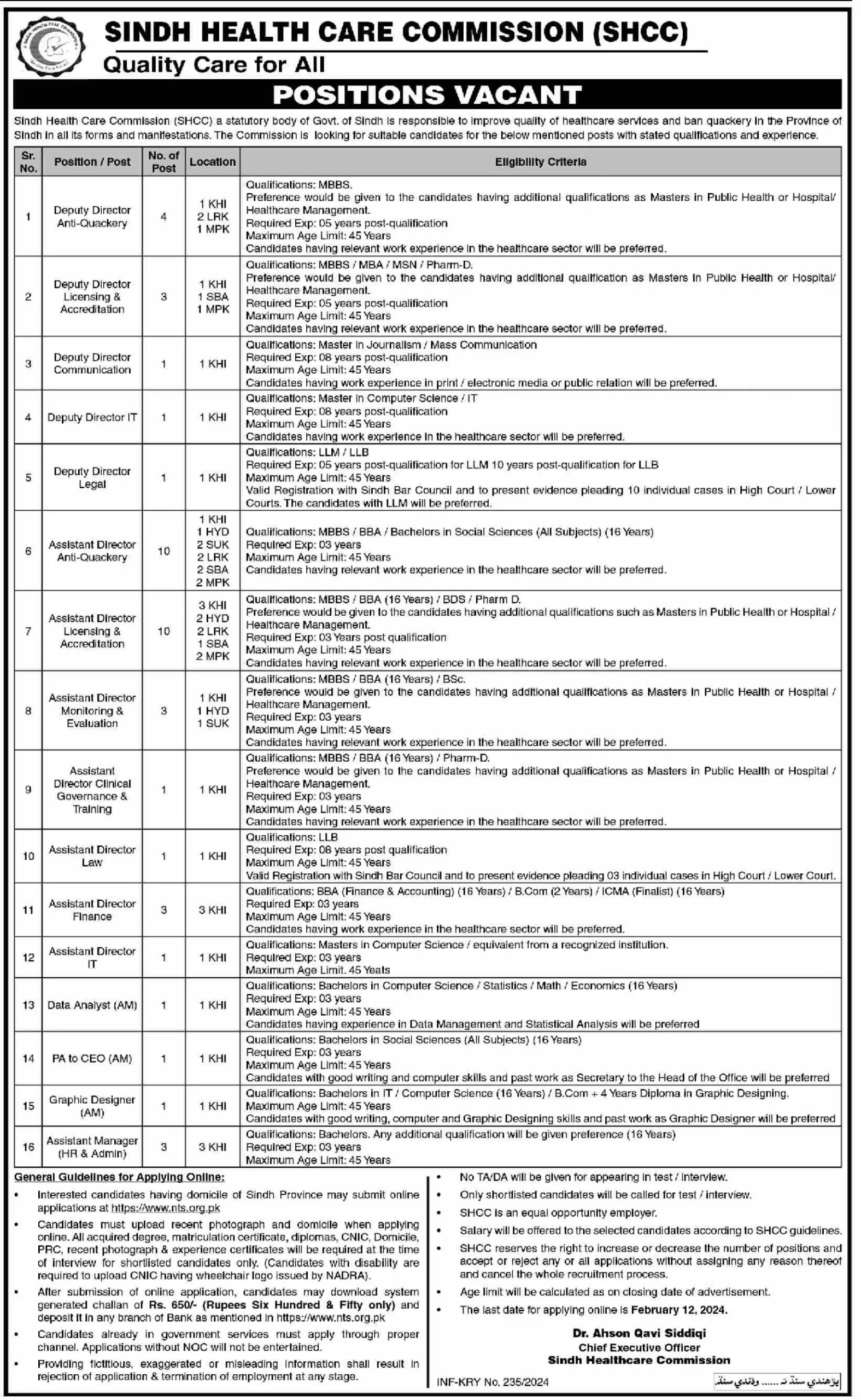 SHCC Jobs 2024 